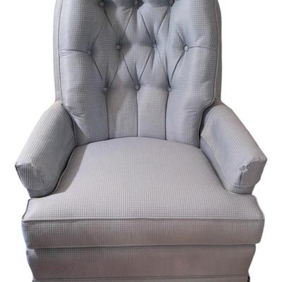 Ethan Allen Blue Swivel/Rocking Chair Lot 2
