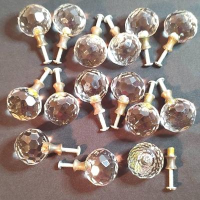 Faceted Glass Drawer Pulls