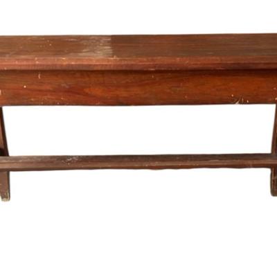 Antique Wood Piano Bench W/Variety Music Sheets