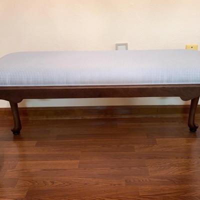 Queen Anne Style Upholstered Bench