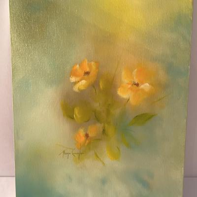 Margie Cunningham Floral Oil On Canvas