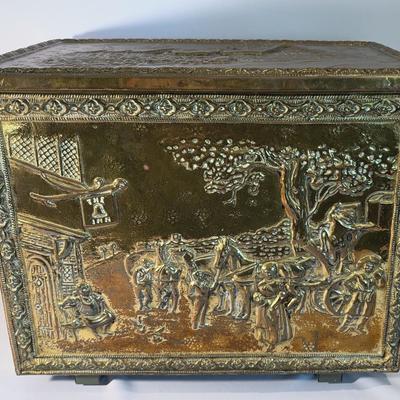 Ann Hathaways Cottage Vintage Brass Clad Chest