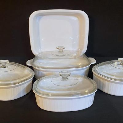 CorningWare French White Service Dish Collection