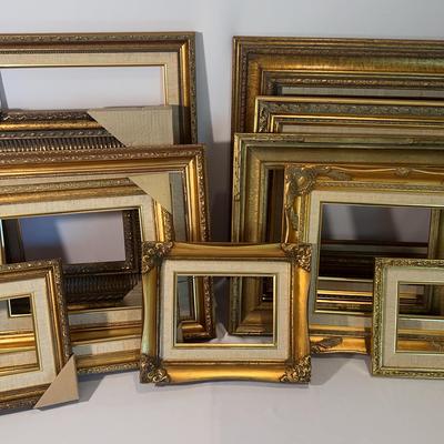 Assorted Sizes Ornate Gold-Colored Photo Frames