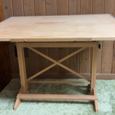 Solid Wood Drafting Table Adjustable Arts & Crafts