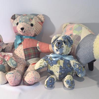 Vintage Folk Art Stuffed Animals 