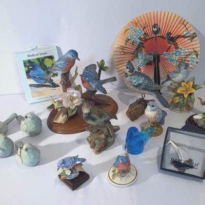 Blue Bird Of Happiness - Blue Bird Figurine Lot
