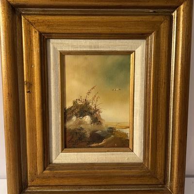 Margie Cunningham Oil On Canvas Beach Scene