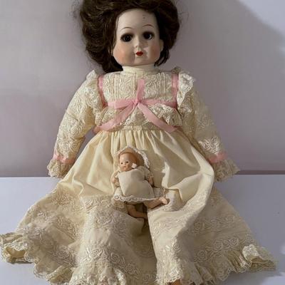 Vintage Doll With Baby