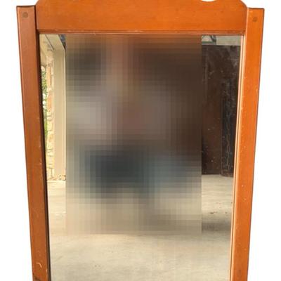 Large Wood Framed Wall Mirror
