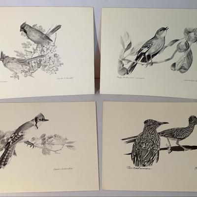 Set Of 4 Drawings Signed & Numbered By Charles Bedeundorf