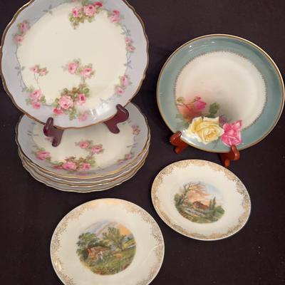 5 RS Bavaria Artist Mauville, Thomas Sevres Bavaria, 2 Collectible Bavaria Cottage Scene