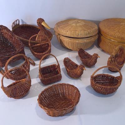 Vintage Wicker Storage And Decor