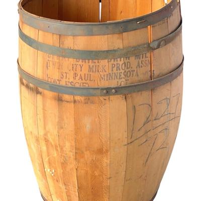 Large Vintage Wood Barrel Used in Confectionery Lot 2