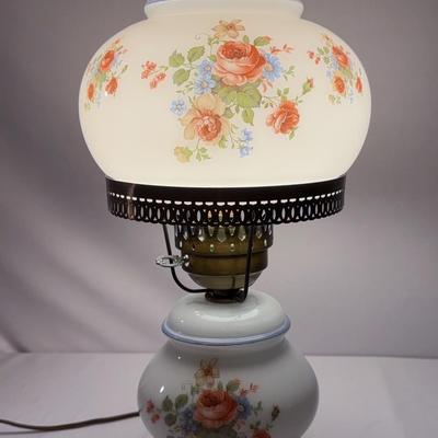 Hurricane Milk Glass Lamp Vintage Style- Parlor Gone With The Wind