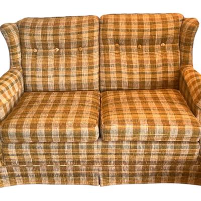 Ethan Allen Yellow Plaid Couch