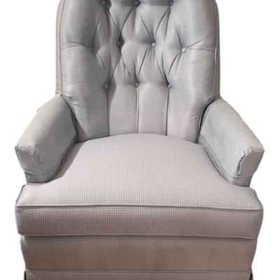 Ethan Allen Blue Swivel/Rocking Chair Lot 1