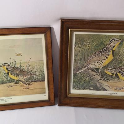 Rex Brasher Vintage Western And Eastern Meadowlark Prints