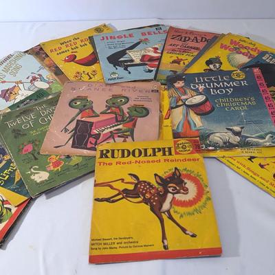 Vintage Rudolph And Friends 45 And 78 Vinyl Records