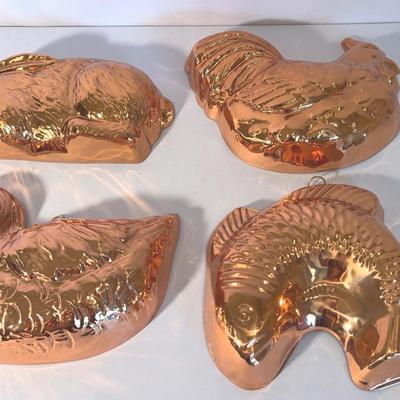 Vintage Copper Molds Wall Decor (10)