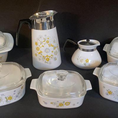 Collection: Corning Ware Floral Bouquet Patterned Items