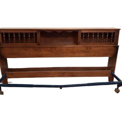 King Solid Wood Dark Brown Headboard