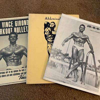 1950s and 60s physique magazines, including one with a very early picture of Arnold Schwarzenegger