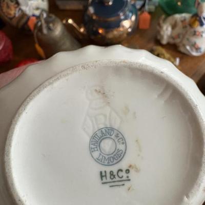 a beautiful 1930s Haviland tea set painted with birds and flowers
