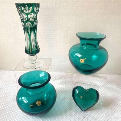Turquoise and Green German glass