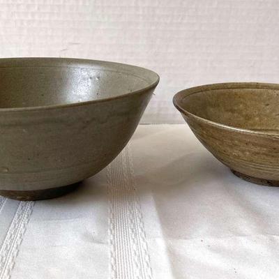 2 Antique Asian Pottery Bowls