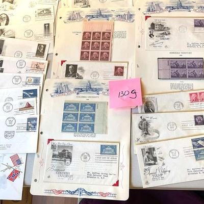 Collection Of First Day Covers, United States Postal Service Stamps From The 1950's and 1960's