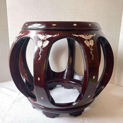 Large Asian Stand With Mother Of Pearl Inlay