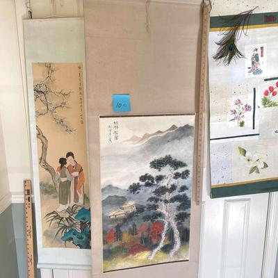 3 Original Painted Scrolls