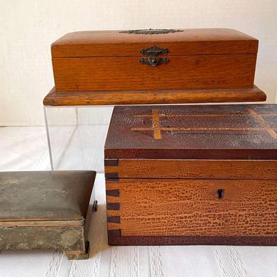 3 Very Nice Antique Or Vintage Boxes