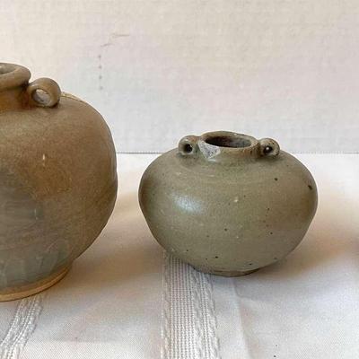 Small Antique Asian Pottery Jars