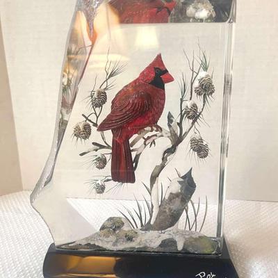 Reverse Carved Acrylic Sculpture By Gilles Peltier