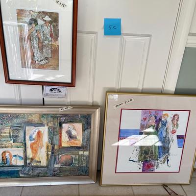 2 Watercolors And a Mixed Media Art Piece By Artist Lassie Corbett