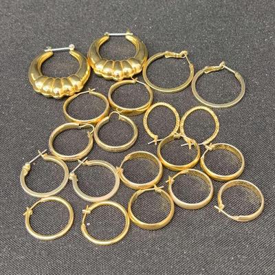 Gold Tone Hoop Earrings