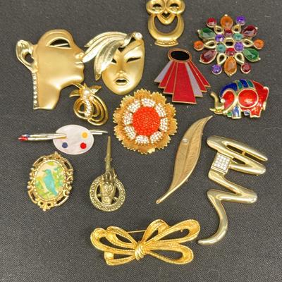 Goldtone Fashion Pins #2