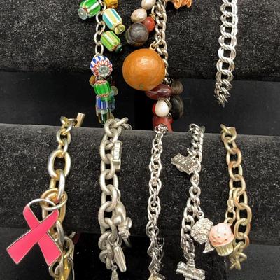 Silvertone Charm Bracelets