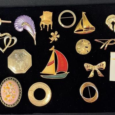 Gold  Tone Fashion Pins #3