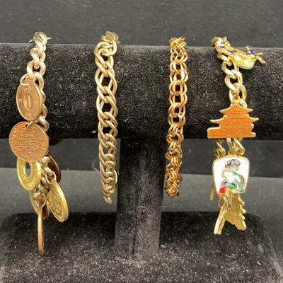 Goldtone Charm Bracelets