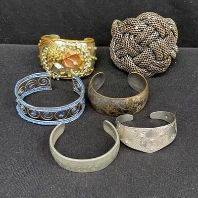 Silvertone Cuff Bracelets