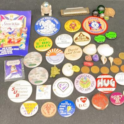 Pins, Patches, Marbles, + More