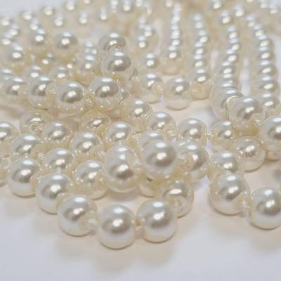Hand Knotted Glass Pearl Necklace Nice Weight