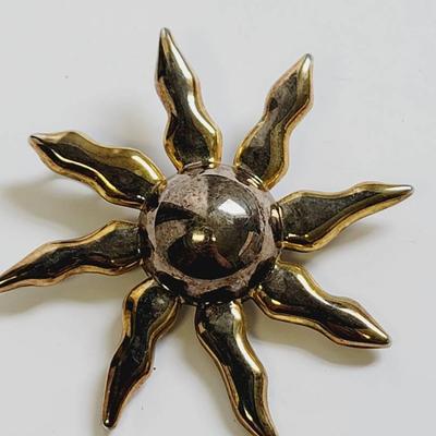 Best Metallic Celestial Shining Sun Pin Brooch 