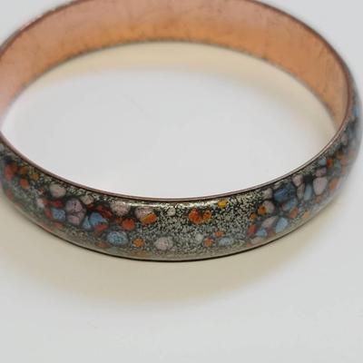 Matisse Renoir Enamel Copper Bangle Bracelet 