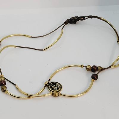 Lizzy James Convertible Necklace Bracelet Gold Tone 