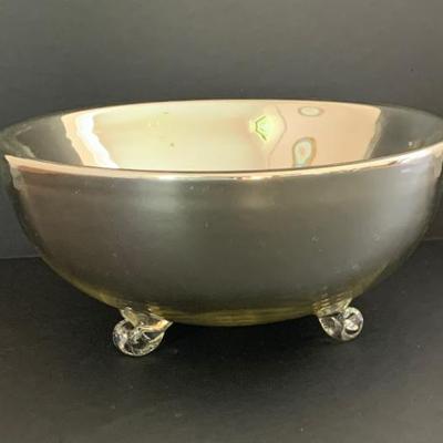 Sale Photo Thumbnail #141: Antique Mercury glass footed bowl