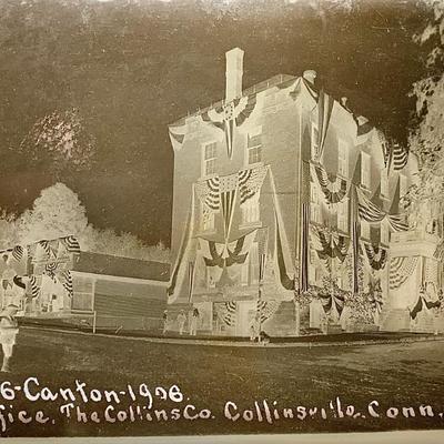 Several photographs of the parade and buildings decorated for the Canton 1806 - 1906 Centennial celebration
